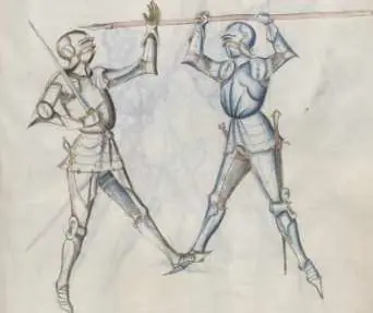 [22] Displacing with the left hand against the lance
