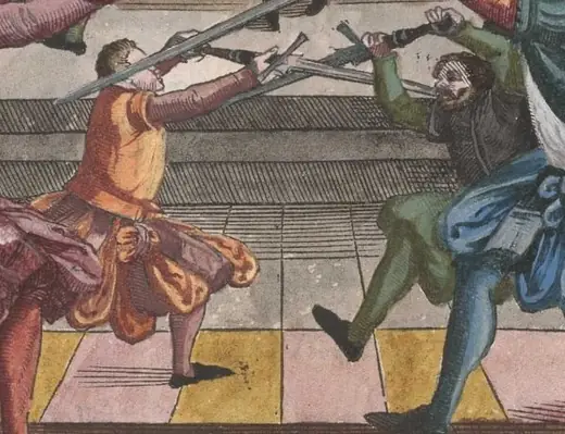 Kısa kenarı kılıcın altından başa sarma (Winden) — ortadaki küçük çift